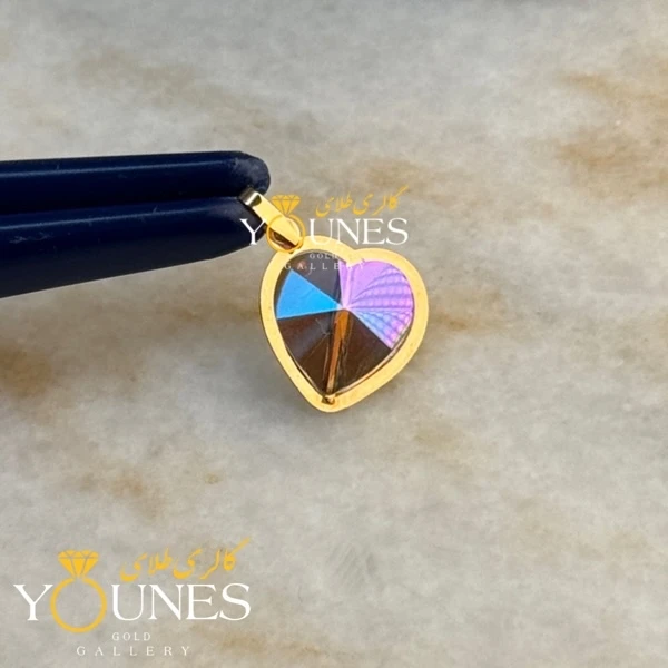 آویز طلا سواروسکی قلبی کهکشانی